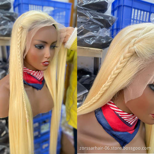 Raw European Natural 613 Blonde cuticle aligned Human Hair frontal HD Full Lace Wig,brazilian thin swiss Hd lace wig virgin hair